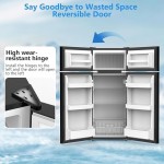 16 Cu.Ft Mini Fridge Removable Glass Shelves for Bedroom Office Dorm Black